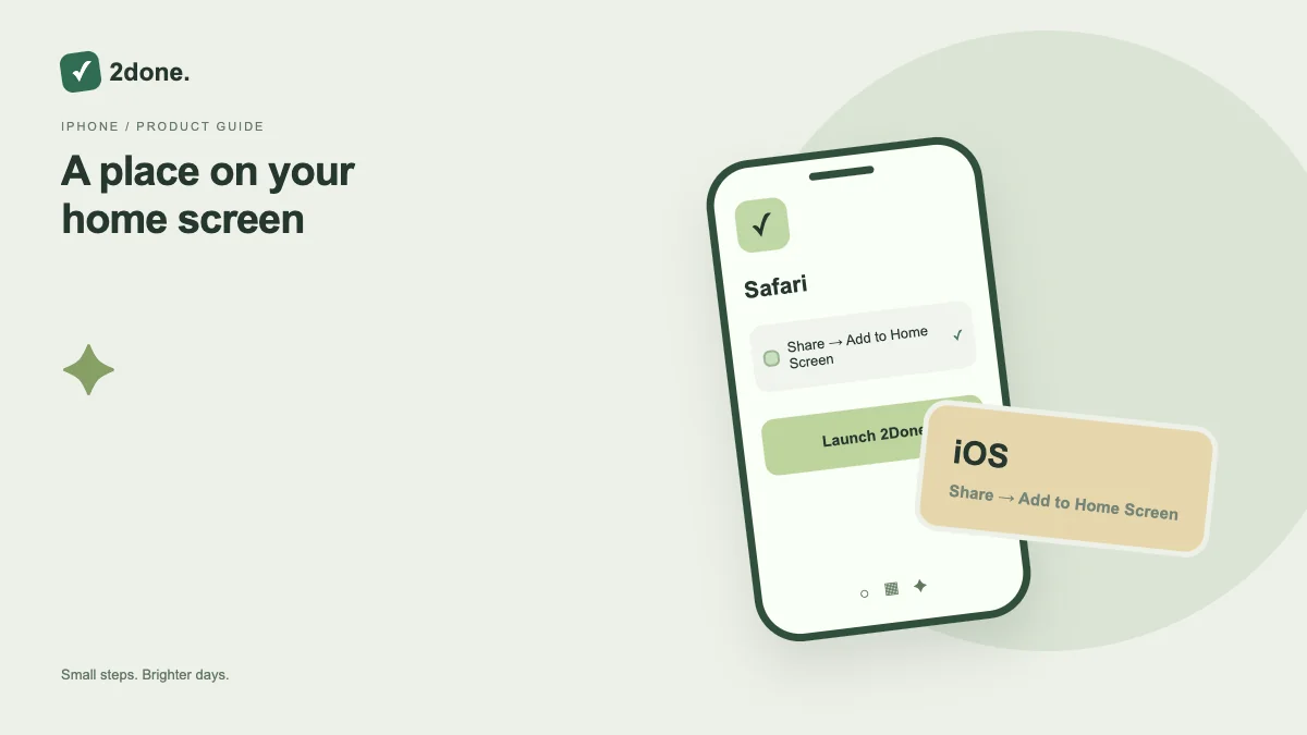 نصب 2Done روی آیفون؛ افزودن وب‌اپ به صفحه اصلی